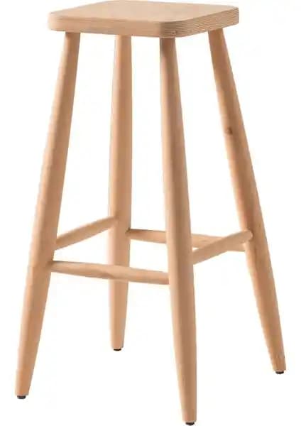 Geppetto Ahşap Yüksek Kare Bar Tabure Sandalyesi Modern ve Dayanıklı Tasarım Özellikleri