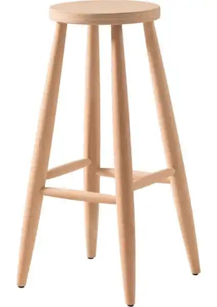 Geppetto Ahşap Yuvarlak Bar Tabureleri Modern Tasarım ve Dayanıklılık Sunar
