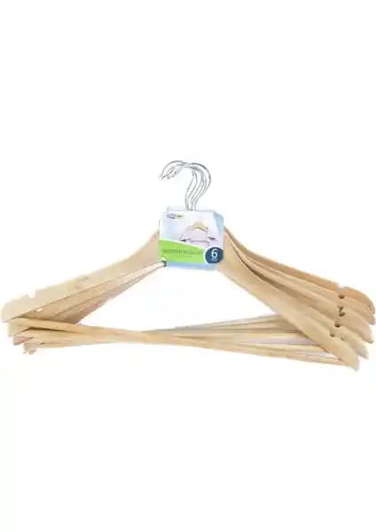 Gerok 6'lı Naturel Elbise Askısı: Dayanıklı ve Estetik Ahşap Askı Seti Özellikleri ve Kullanım Avantajları