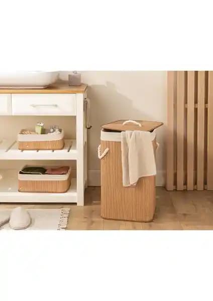 Gina Bambu Çamaşır Sepeti: Şık ve Fonksiyonel Tasarım ile Dayanıklı Ev Gereciği