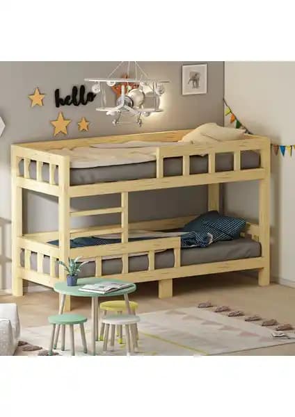 Givayo Wood Stefani Montessori Yatak Ranza: Doğal ve Modern Çocuk Odası Tasarımı