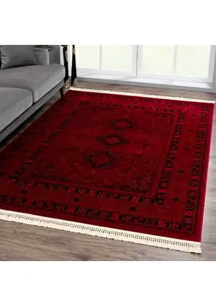 Giza Home Afgan Türkmen Otantik Desenli Halı 80x150 cm, Dayanıklı ve Estetik Tasarım