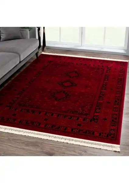 Giza Home Afgan Türkmen Otantik Desenli Halı 80x150 cm, Dayanıklı ve Estetik Tasarım