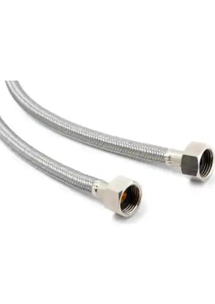 GMS 2 Adet 3/8 Dişi Çelik Klozet Bağlantı Flex Hortumu Uzun Ömürlü ve Kolay Kurulum