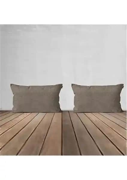 Goccia 2'li Kadife Dokulu Vizon Kırlent Kılıfı Modern ve Şık Ev Dekorasyonu İçin