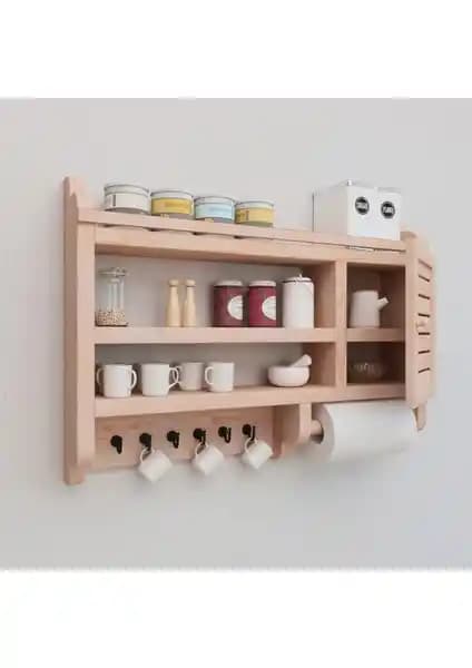 Gudywood Ahşap Mutfak Rafı: Modern Tasarım ve Fonksiyonellik ile Mutfak Dekorasyonunuza Şıklık Katın