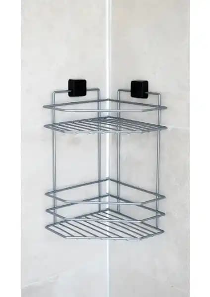 Hagen Paslanmaz Yapışkanlı Banyo Köşeliği: Dayanıklı ve Kolay Montajlı Banyo Aksesuarı