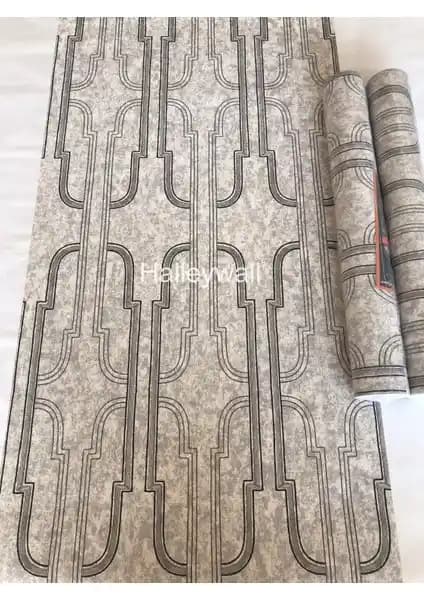 Halleywall 2446 Gri Desenli 3D Duvar Kağıdı Modern Mekânlar İçin Estetik Çözüm