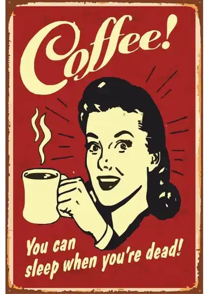 Hayat Poster Kahve Retro Vintage Ahşap Poster: Ev ve Ofis Dekorasyonu İçin Şık Süs