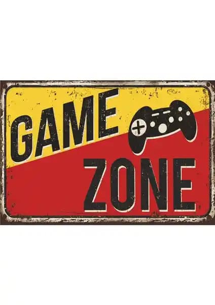 Hayat Poster Oyun Bölgesi Retro Vintage Ahşap Poster Dekorasyon İçin Şık ve Dayanıklı Tasarım