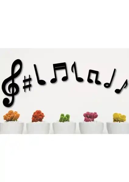 Hellove Sol Anahtarı ve Notalar Duvar Süsü: Modern ve Şık Müzik Temalı Dekoratif Ürünler