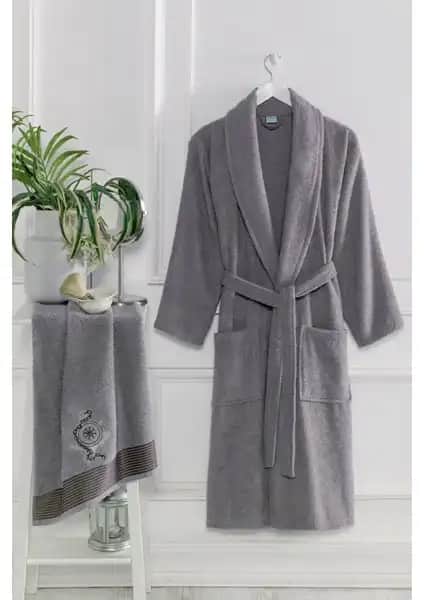 Hepsine Rakip Şalyaka Pamuklu Banyo Bornoz Takımı Kadın ve Erkekler İçin Uygun ve Konforlu Kullanım