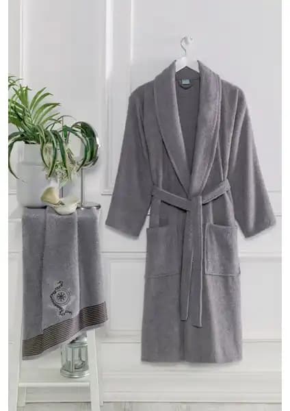Hepsine Rakip Şalyaka Pamuklu Banyo Bornoz Takımı Kadın ve Erkekler İçin Uygun ve Konforlu Kullanım