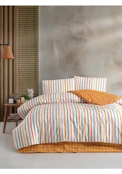 Home Design Wavy Stripe Tek Kişilik Nevresim Takımı Modern Tasarım ve Dayanıklılık