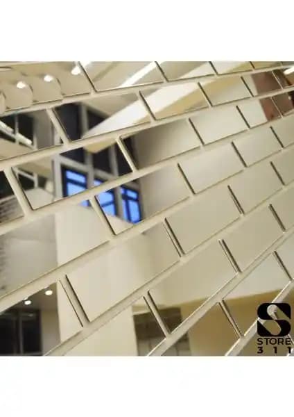 Home Jamin Aynalı Pleksi Tuğla Desenli Duvar Süsü Modern ve Pratik Dekorasyon Çözümü