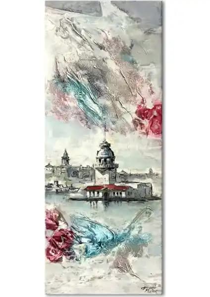 İstanbul'un Kız Kulesi Temalı Kanvas Tablo ile Dekorasyonunuza Kültürel Bir Dokunuş Katın