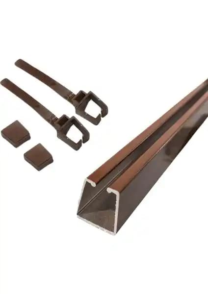 İzen Rustik Perde Askısı İçin 19mm Alüminyum Ray Dayanıklı ve Estetik Perde Sistemleri