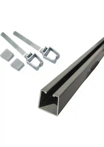 İzen Rustik Perde Askısı İçin Alüminyum Ray ve Kelepçe Seti Uzun Ömürlü Dekoratif Çözüm