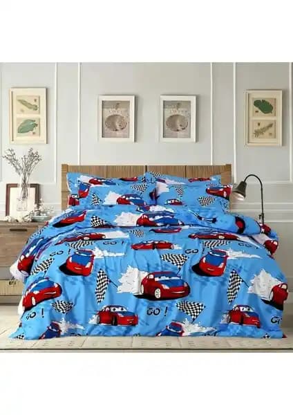 Kaan Tek Kişilik Arabalı Nevresim Seti: Çocuklar İçin Pratik ve Şık Yatak Dekorasyonu