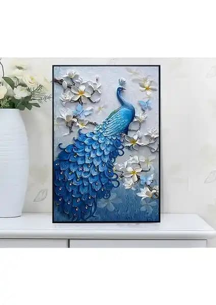 Kalavika 5D Elmas Boyama Tavuskuşu Seti ile Yaratıcı Dekorasyon ve Hobi Deneyimi