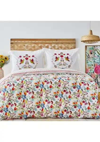 Karaca Home Parlin Fuşya %100 Pamuk Tek Kişilik Nevresim Takımı Modern ve Canlı Tasarım