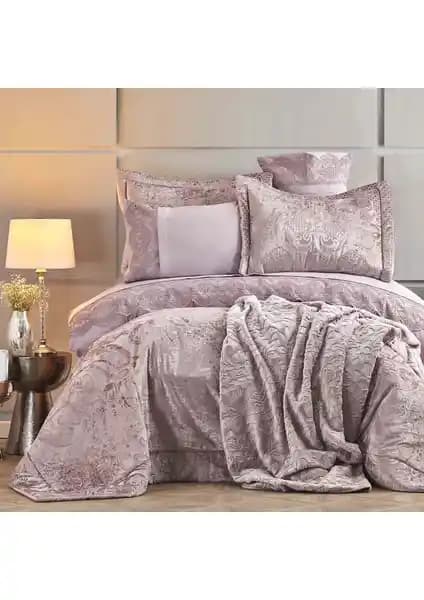 Karaca Home Valeria Best Gül Kurusu 8 Parça Çeyiz Seti Yatak Odası Dekorasyonu