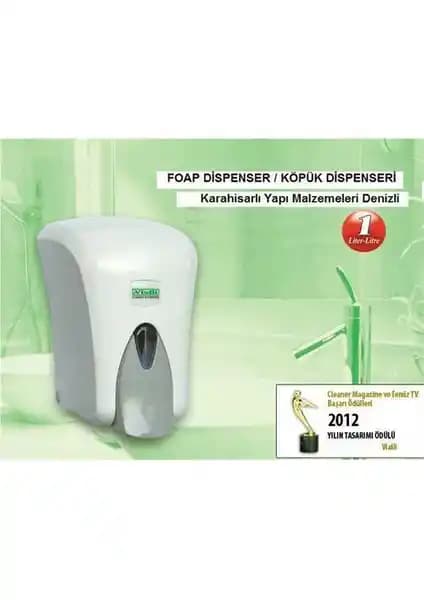Kârahisarlı Vialli F6 Hazneli Köpük Sabun Dispenseri Modern ve Estetik Temizlik Çözümü