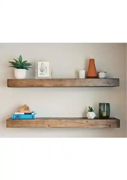 Karaköse Masif Ahşap Duvar Rafı Seti: Şık ve Dayanıklı Dekoratif Çözüm