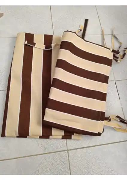 Karmaş Home Balkon Perdesi Kahve/Krem Estetik ve Fonksiyonel Kullanım İçin Uygun