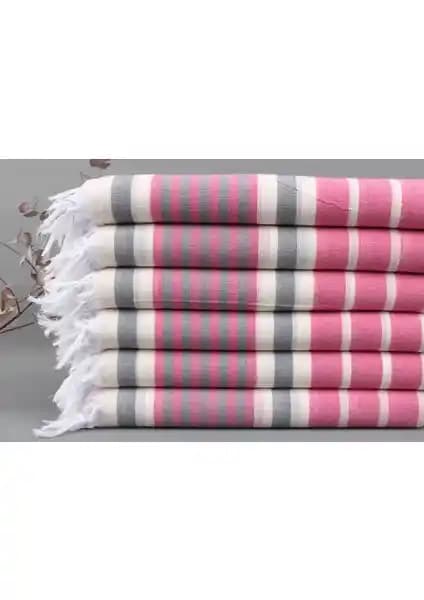 Kayra Export Pembe ve Koyu Gri Toptan Havlu Şık ve Çok Amaçlı Kullanım İmkanı Sunar