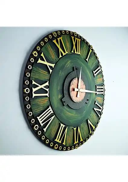 Kayra Tasarım Ahşap Duvar Saati 50 cm ile Şıklık ve Fonksiyonellik Bir Arada