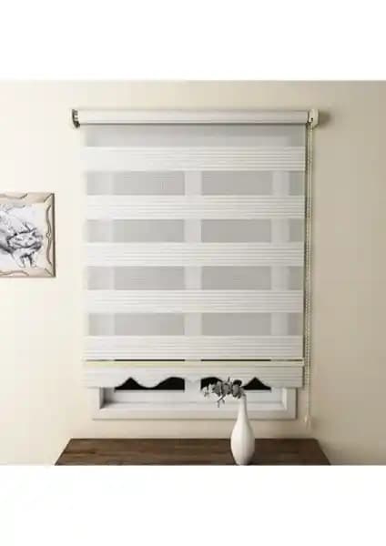 Kidmex İthal Bambu Ekru Stor Zebra Perde Etekli: Şık ve Dayanıklı İç Mekan Dekorasyonu İçin