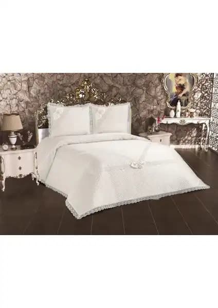 Kırlent Dünyası Fransız Güpürlü Çift Kişilik Yatak Örtüsü Takımı Detayları ve Özellikleri