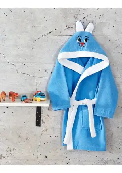 Komfort Home %100 Pamuklu Çocuk Kapşonlu Bornozları Güvenli ve Rahat Kullanım İçin Uygun