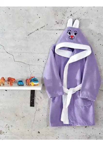 Komfort Home %100 Pamuklu Kapşonlu Çocuk Bornozları Güvenli ve Sevimli Tasarım