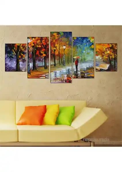 KP-05 5 Parçalı Canvas Tablo Modern Dekorasyon İçin Kaliteli ve Uzun Ömürlü Tasarım