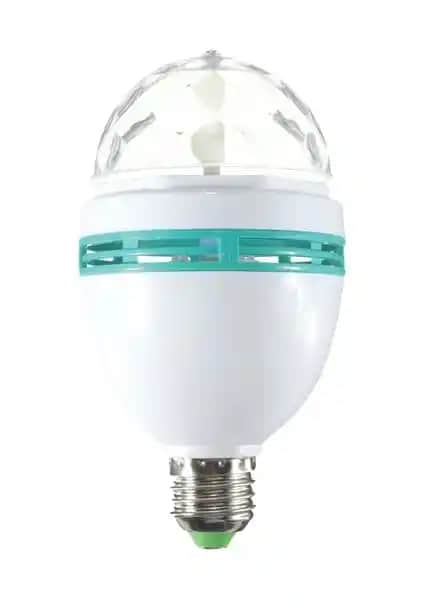 Krc BY FORM Renkli Led Döner Başlıklı Disko Topu Ampul 3 W ile Eğlence ve Dekorasyon Yenilikleri