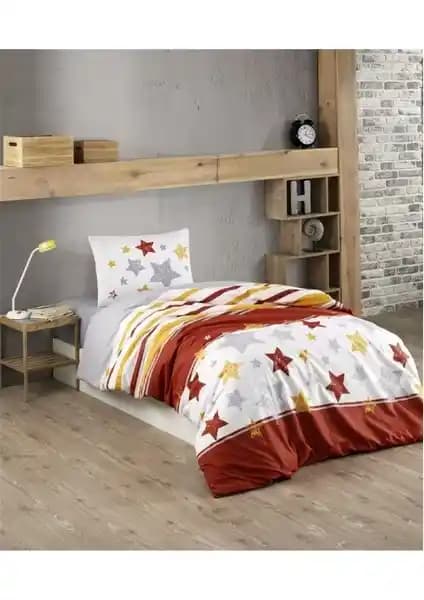 Kristal By Taç Genç Temalı Tek Kişilik Nevresim Takımı Renkli ve Modern Tasarım