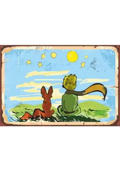 Küçük Prens Temalı Retro Ahşap Poster ile Şık ve Anlamlı Dekorasyon Seçenekleri