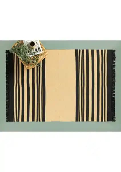 Lara Tiar Dokuma Kilim: Modern ve Dayanıklı Pamuk Malzemeyle Şık Ev Dekorasyonu