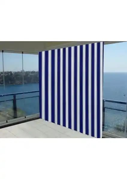 Laris Balkon Perdesi Mavi Beyaz Dış Mekan Dekorasyonu ve Güneş Koruma Çözümü