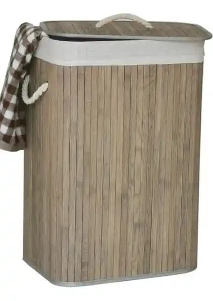 Lorin Bambu Katlanır Çamaşır Sepeti: Estetik ve Fonksiyonellik Bir Arada