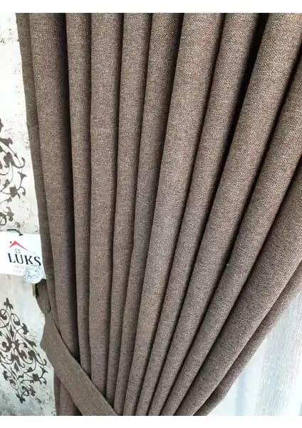 Lüks House Açık Kahverengi Blackout Keten Karartma Perde: Estetik ve İşlevsellik Bir Arada