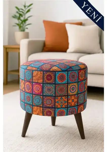 Lunova Home Modern Ayaklı Dekoratif Puf: Şıklık ve Fonksiyonellik Bir Arada