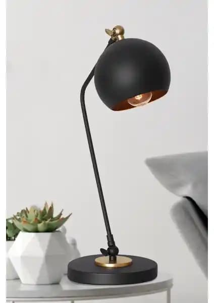 Luzarana Ascoli Siyah Sarı Metal Masa Lambası Modern ve Şık Tasarım Özellikleri