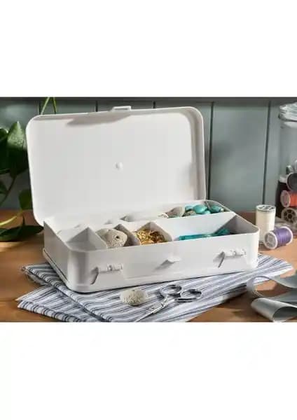 Madame Coco Gaten Düzenleyici Kutu Soft Ekru İşlevsel ve Şık Takı Saklama Çözümü