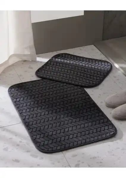 Madame Coco Norris Antrasit Banyo Paspası Modern Tasarım ve Konfor Sunar