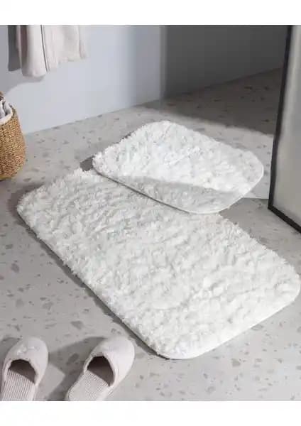Madame Coco Sheep 2'li Banyo Paspası Beyaz: Şıklık ve Konfor Sunan Modern Tasarım