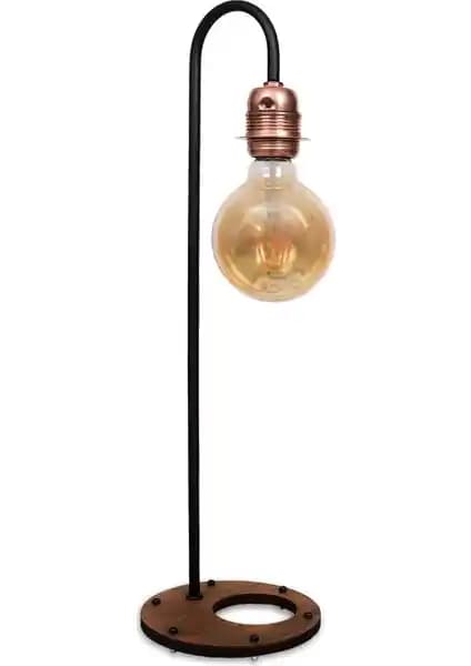 Madamvila Copper Büyük Boy Rustik Masa Lambası Abajur ile Şıklık ve Dayanıklılık Bir Arada