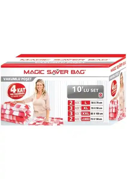 Magic Saver Bag 10'lu Set ile Uzun Süre Taze ve Güvenli Gıda Saklama Çözümü